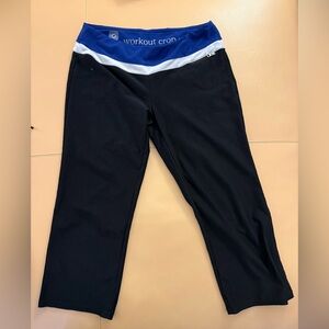 Black and Blue Workout Crop pants medium